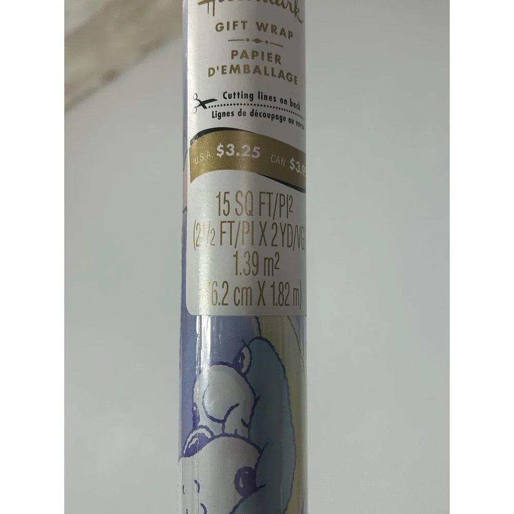 Hallmark Wrapping Paper Christmas Peanuts Snoopy Woodstock Sleeping 15 sq ft